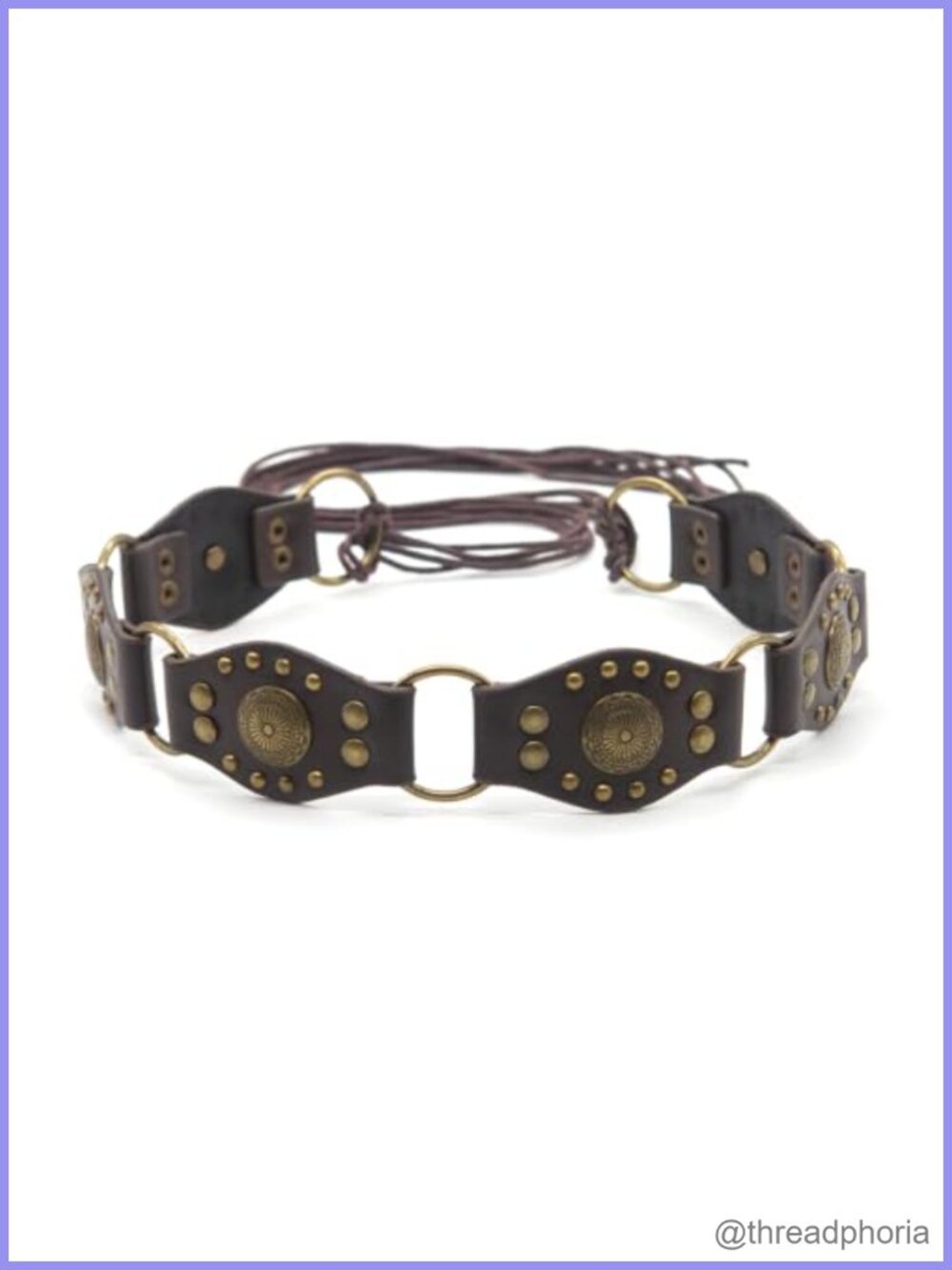 Western Faux Leather Waist Belt Studded Rivet Boho Cowgirl Style for Dresses